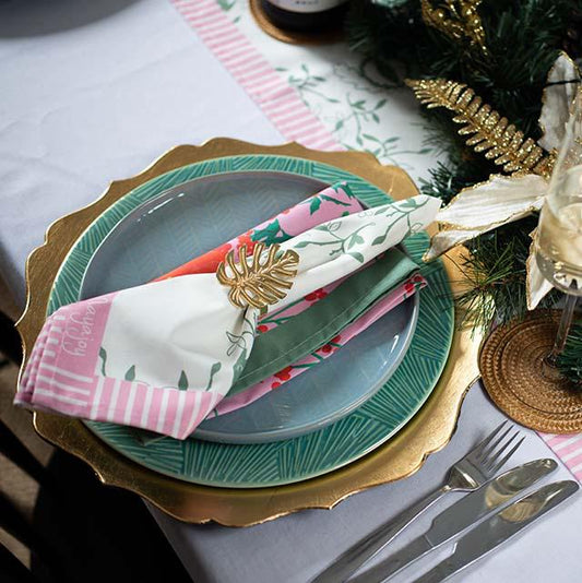 Christmas Swan cotton Napkin