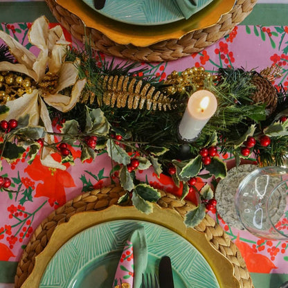 Christmas Poinsettia Table runner