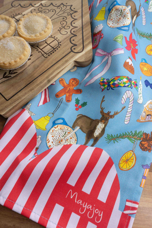 Christmas Nostalgia Tea towel