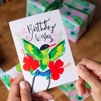 Birthday wishes Hummingbird card