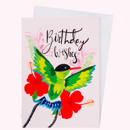 Birthday wishes Hummingbird card