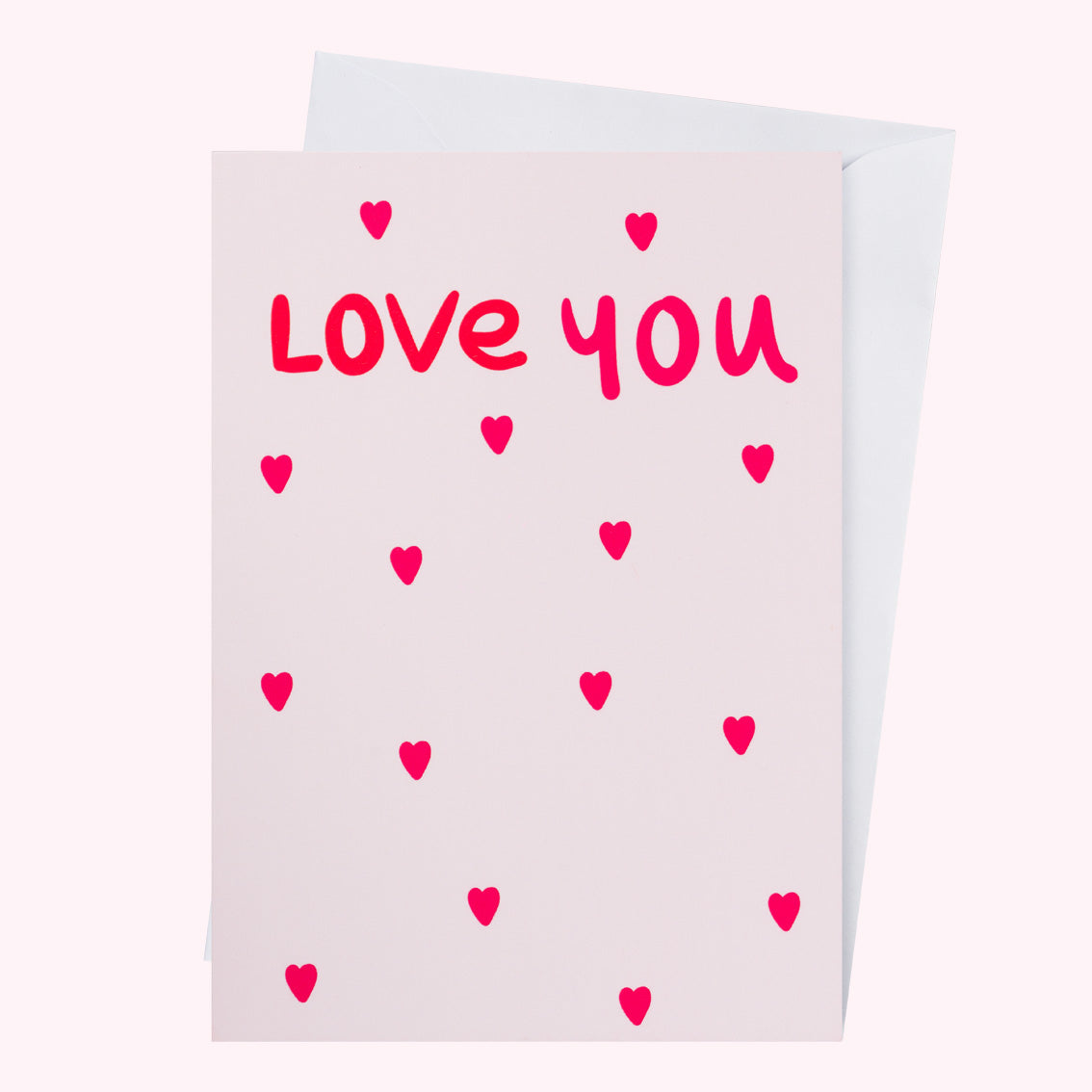 Ditsy heart Valentine card