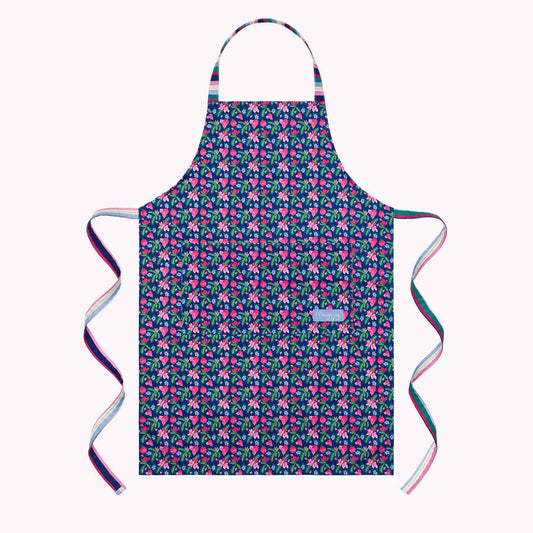 Navy Blossom Apron