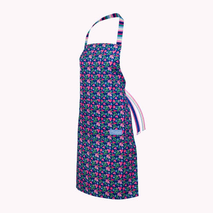 Navy Blossom Apron