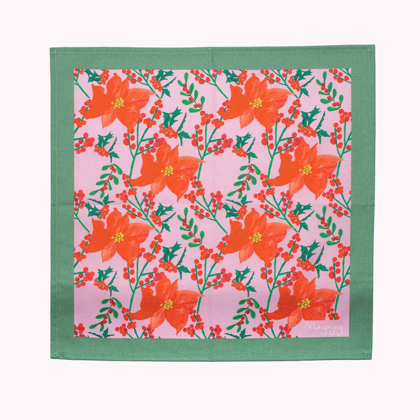 Christmas Poinsettia Napkins