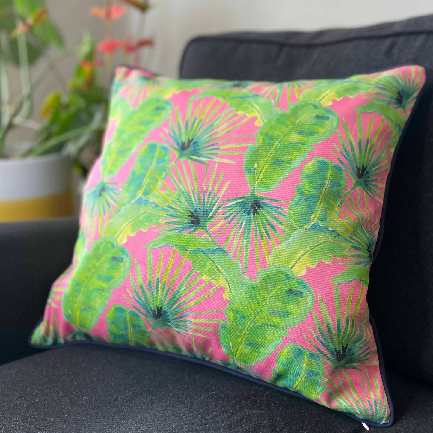 Pink Palm cushion