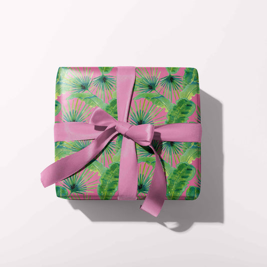 Pink Palm Gift Wrap