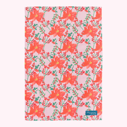 Poinsettia Tea towel